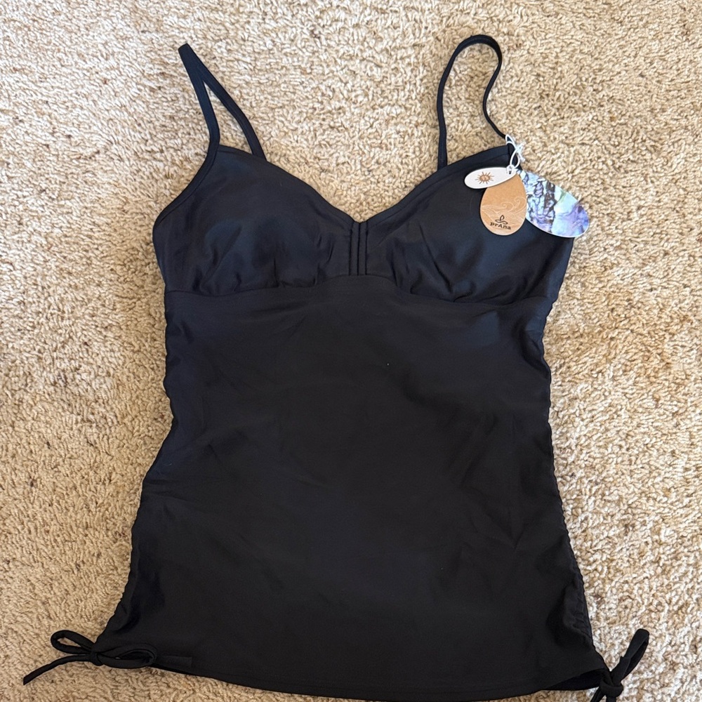 Prana Black Tankini Top Swimwear